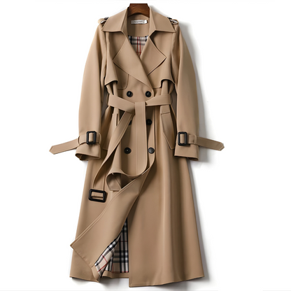 Belted Double Breasted Trench Coat Stylish for Women | Elara