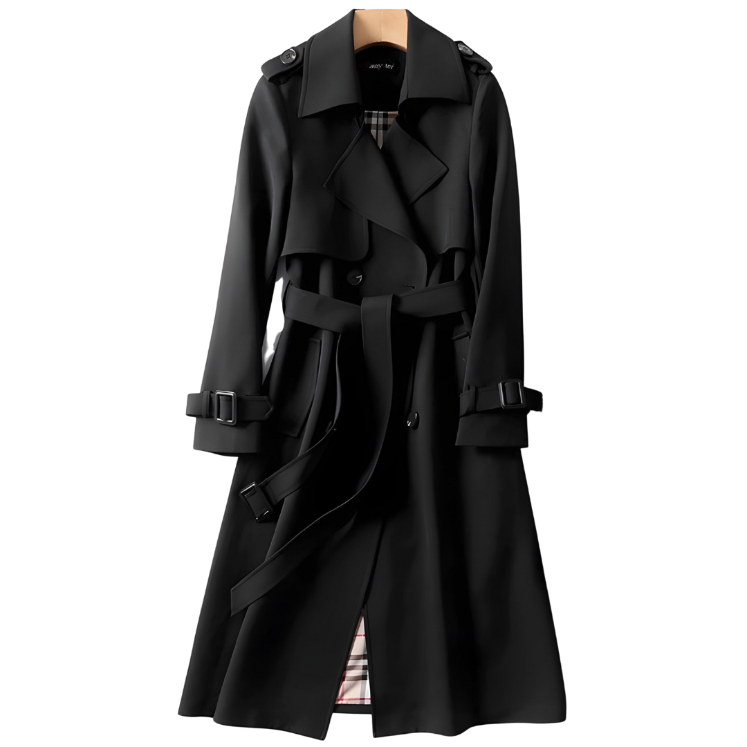 Belted Double Breasted Trench Coat Stylish for Women | Elara