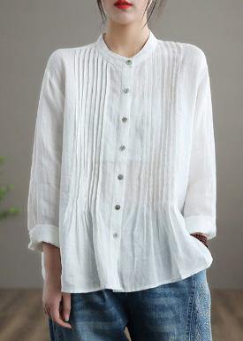 Breathable linen relaxed blouse for women - 4