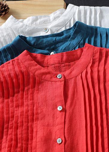 Breathable linen relaxed blouse for women - 11