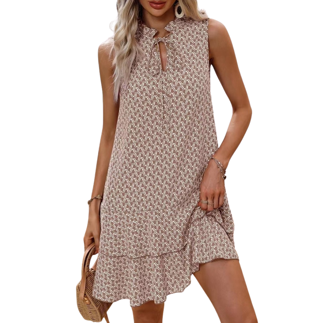 Boho printed strappy midi dress for women | Naomi - 7