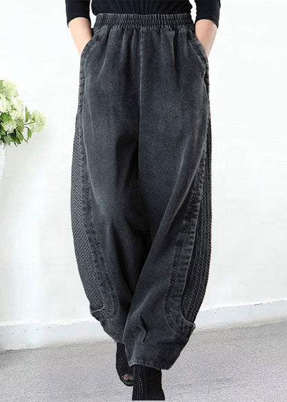 Relaxed high-waist harem trousers for women - 2