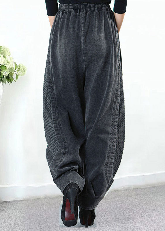 Relaxed high-waist harem trousers for women - 3