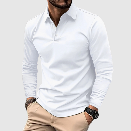 Long Sleeve Polo Shirt Classic For Men | Ray