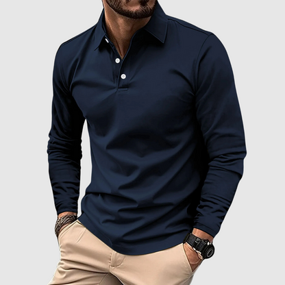 Long Sleeve Polo Shirt Classic For Men | Ray