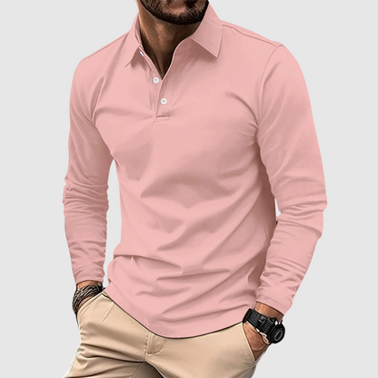 Long Sleeve Polo Shirt Classic For Men | Ray