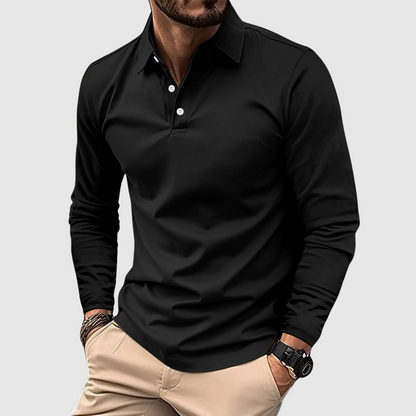 Long Sleeve Polo Shirt Classic For Men | Ray