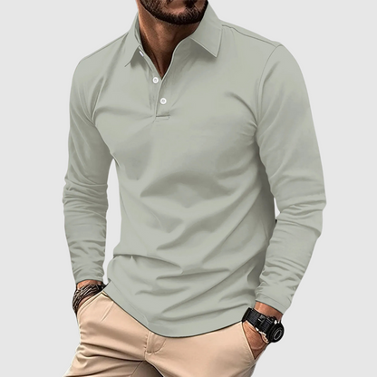 Long Sleeve Polo Shirt Classic For Men | Ray