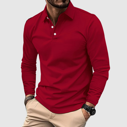 Long Sleeve Polo Shirt Classic For Men | Ray