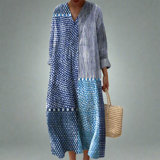 Chic geometric print everyday dress for women | Emerson - 1