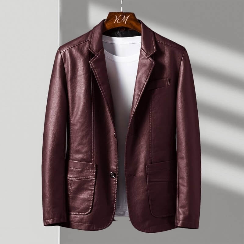 Classic leather everyday jacket for men | Alessandro - 2