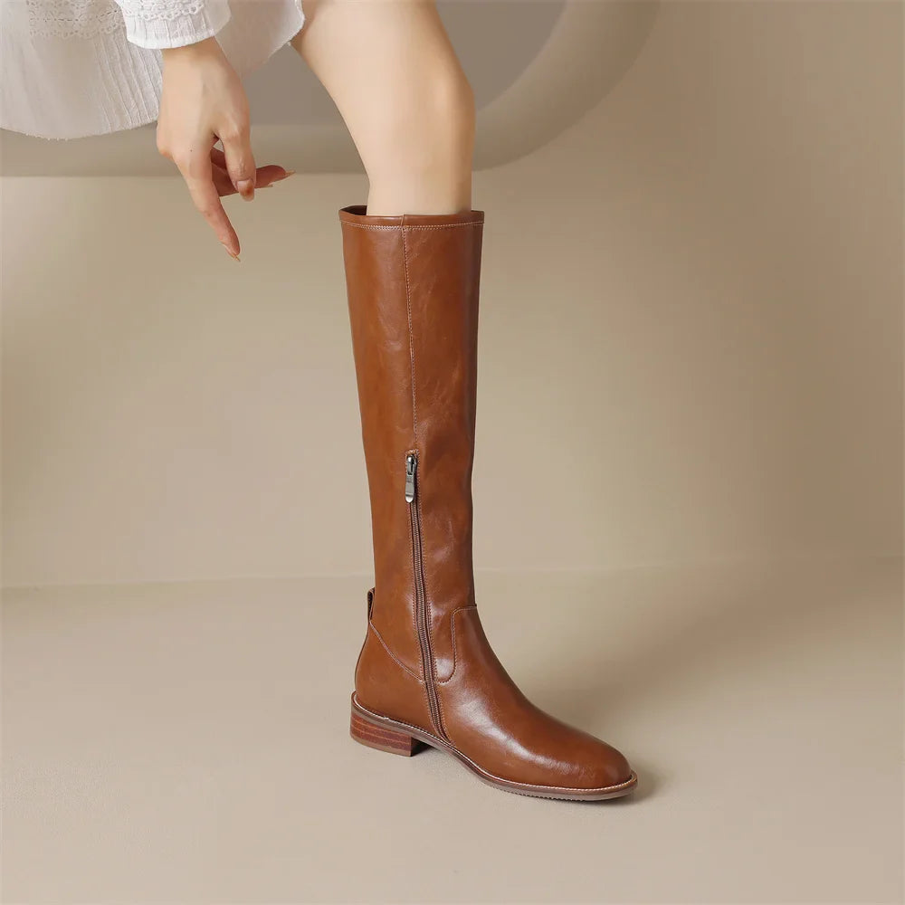 Genuine leather classic boots for men | Adeline - 8