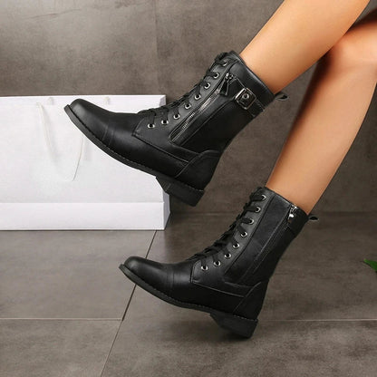 Genuine leather classic boots for women | Brandy - 3