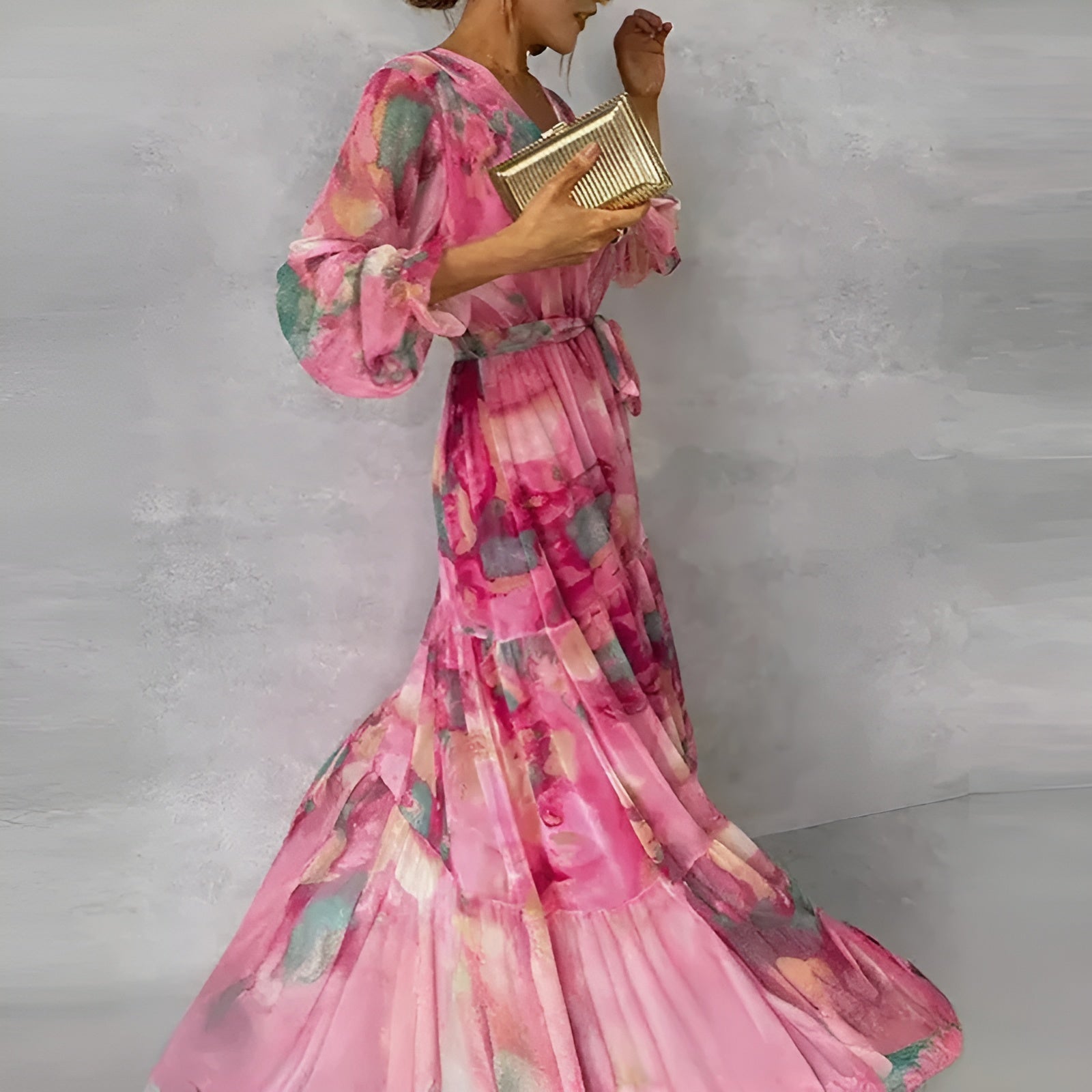 Elegant everyday floral summer midi dress for women | Marizanne -3