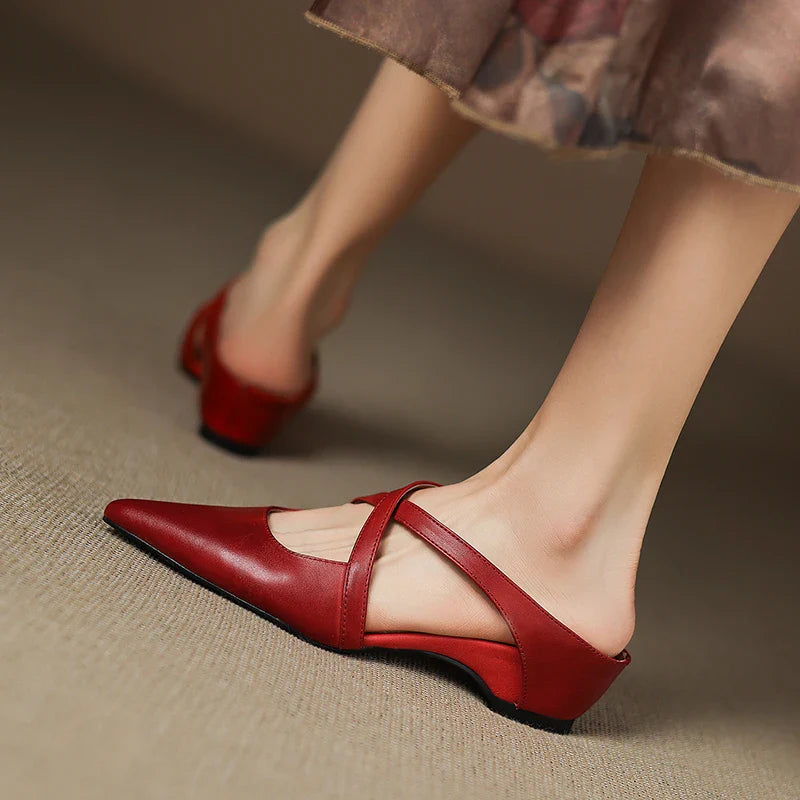 Classic leather slip-on loafers for women | Aluna - 4