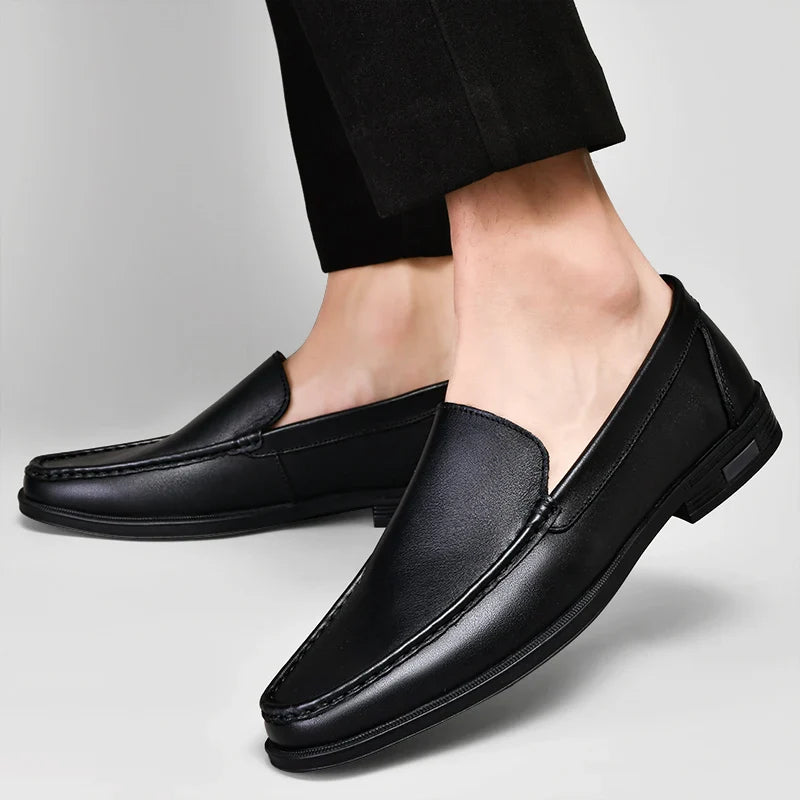 Classic leather slip-on loafers for men | Verona - 5