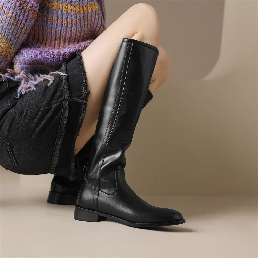 Genuine leather classic boots for men | Adeline - 5