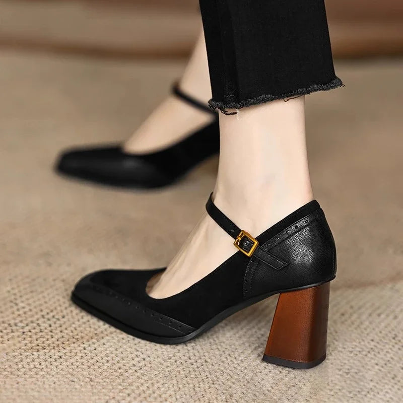 Elegant block-heel evening heels for women | Terra - 8