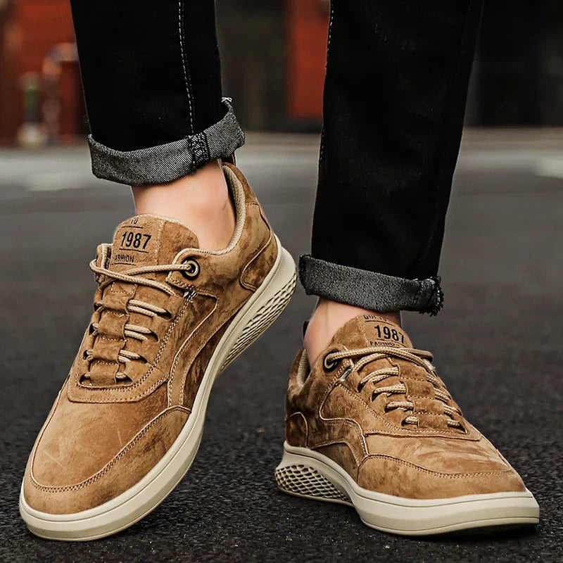 Textured Lace Up Sneakers Modern For Men | Ardent