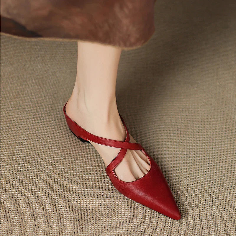 Classic leather slip-on loafers for women | Aluna - 3