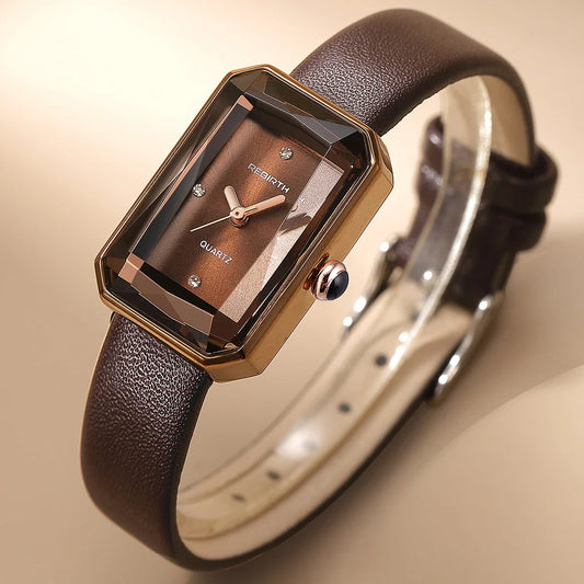Classic leather strap wristwatch for women | Aurora - 1