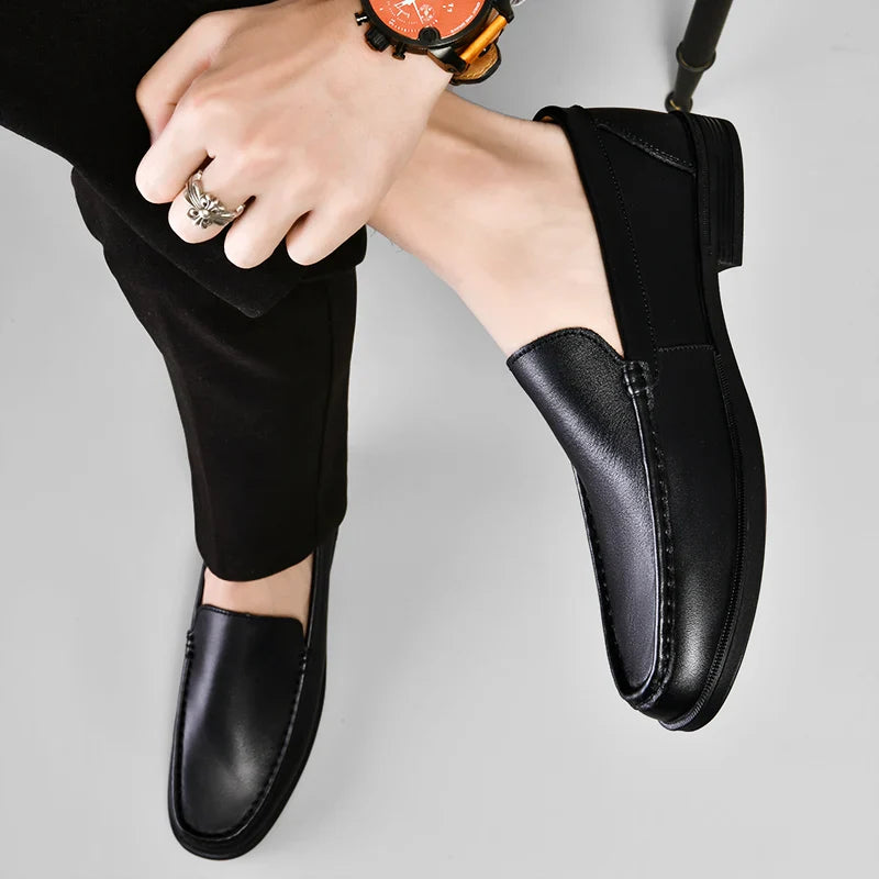 Classic leather slip-on loafers for men | Verona - 8