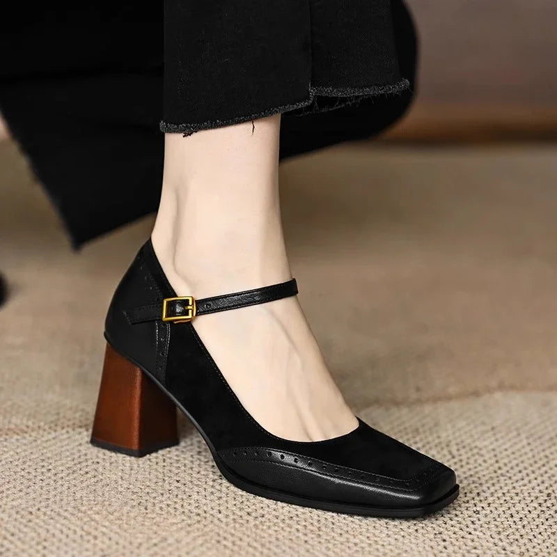 Elegant block-heel evening heels for women | Terra - 9