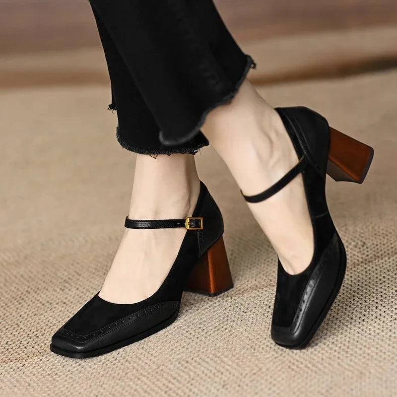 Elegant block-heel evening heels for women | Terra - 10