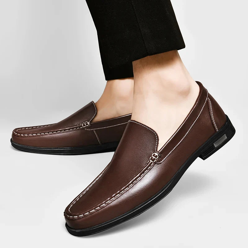 Classic leather slip-on loafers for men | Verona - 9