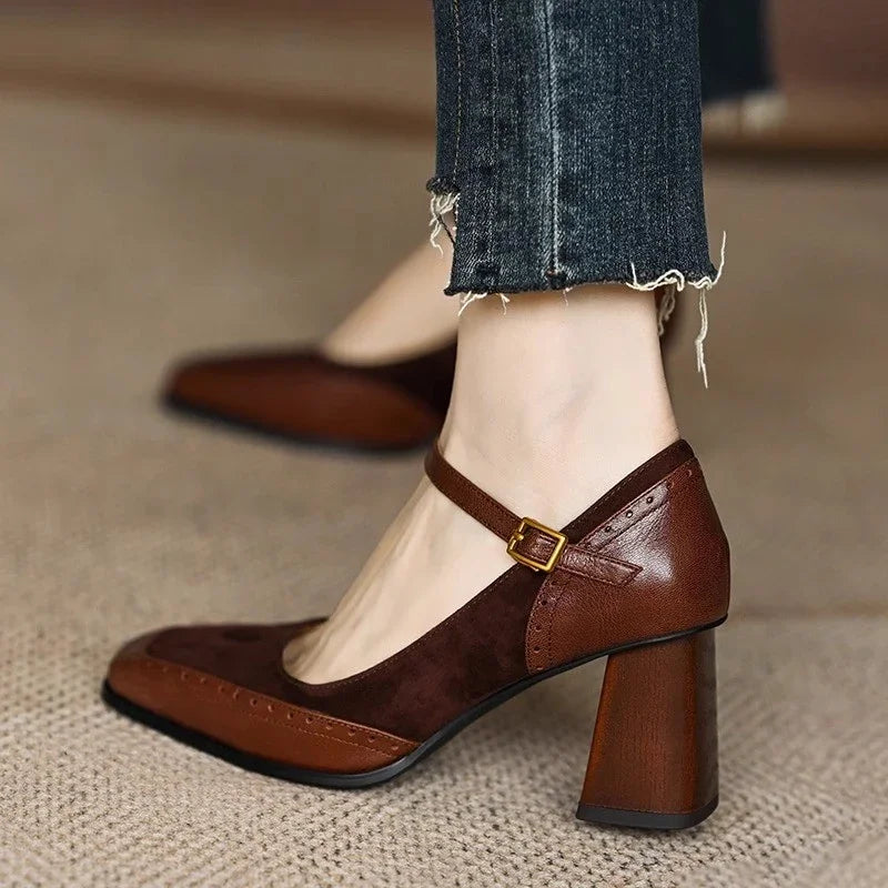 Elegant block-heel evening heels for women | Terra - 1
