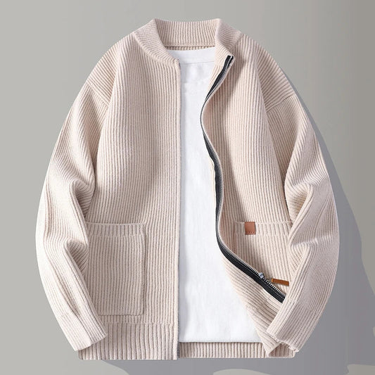 Textured Zip Front Jacket Stylish For Men | Alveron