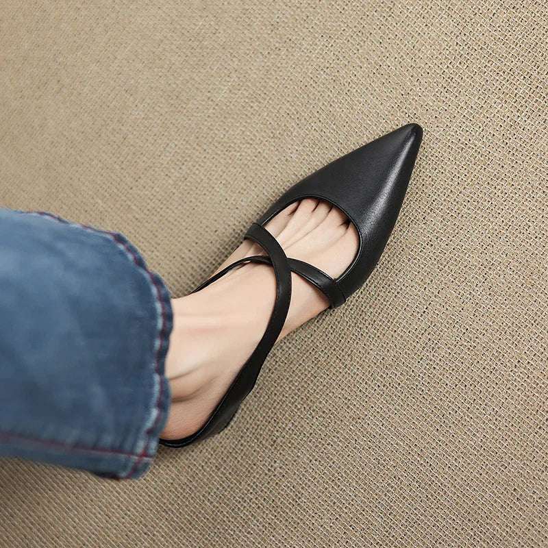 Classic leather slip-on loafers for women | Aluna - 17