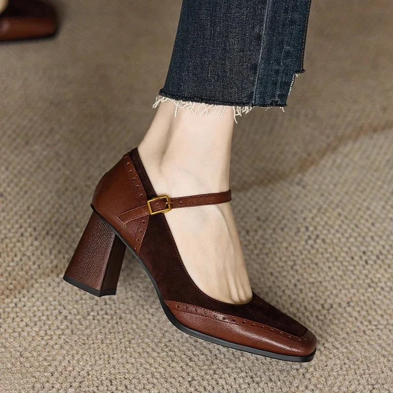 Elegant block-heel evening heels for women | Terra - 2
