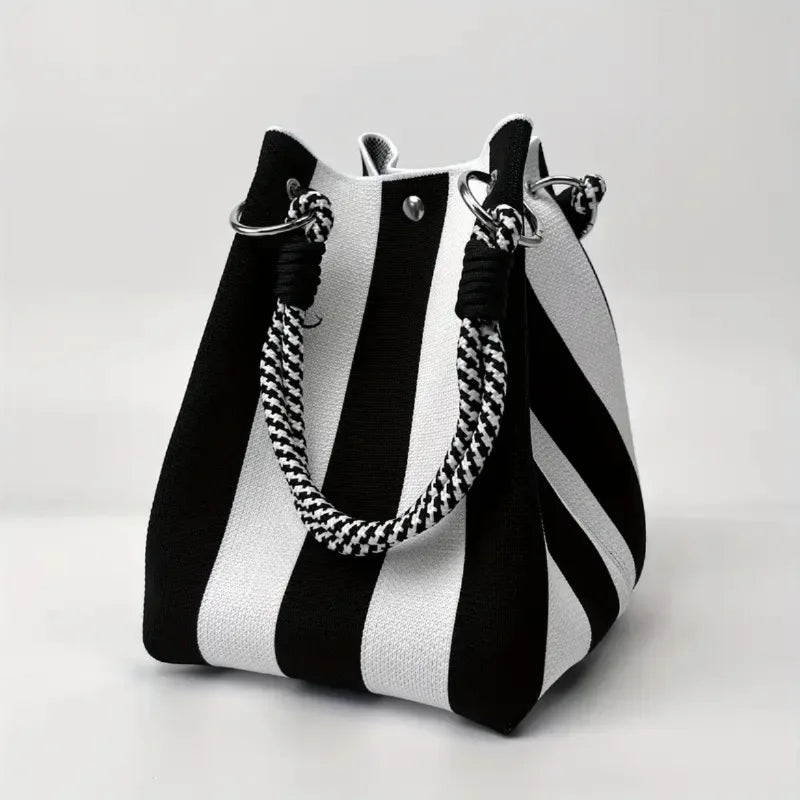 Striped Canvas Tote Bag Chic for Women | Paloma