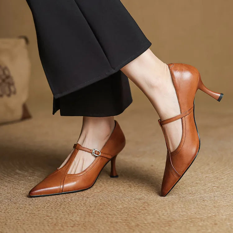 Elegant block-heel evening heels for women | Lorena - 1