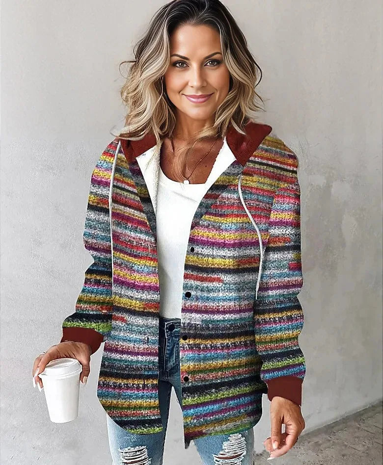 Plaid Hooded Coat Stylish for Women | Brielle