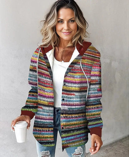 Plaid Hooded Coat Stylish for Women | Brielle