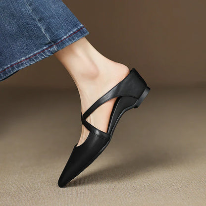Classic leather slip-on loafers for women | Aluna - 15