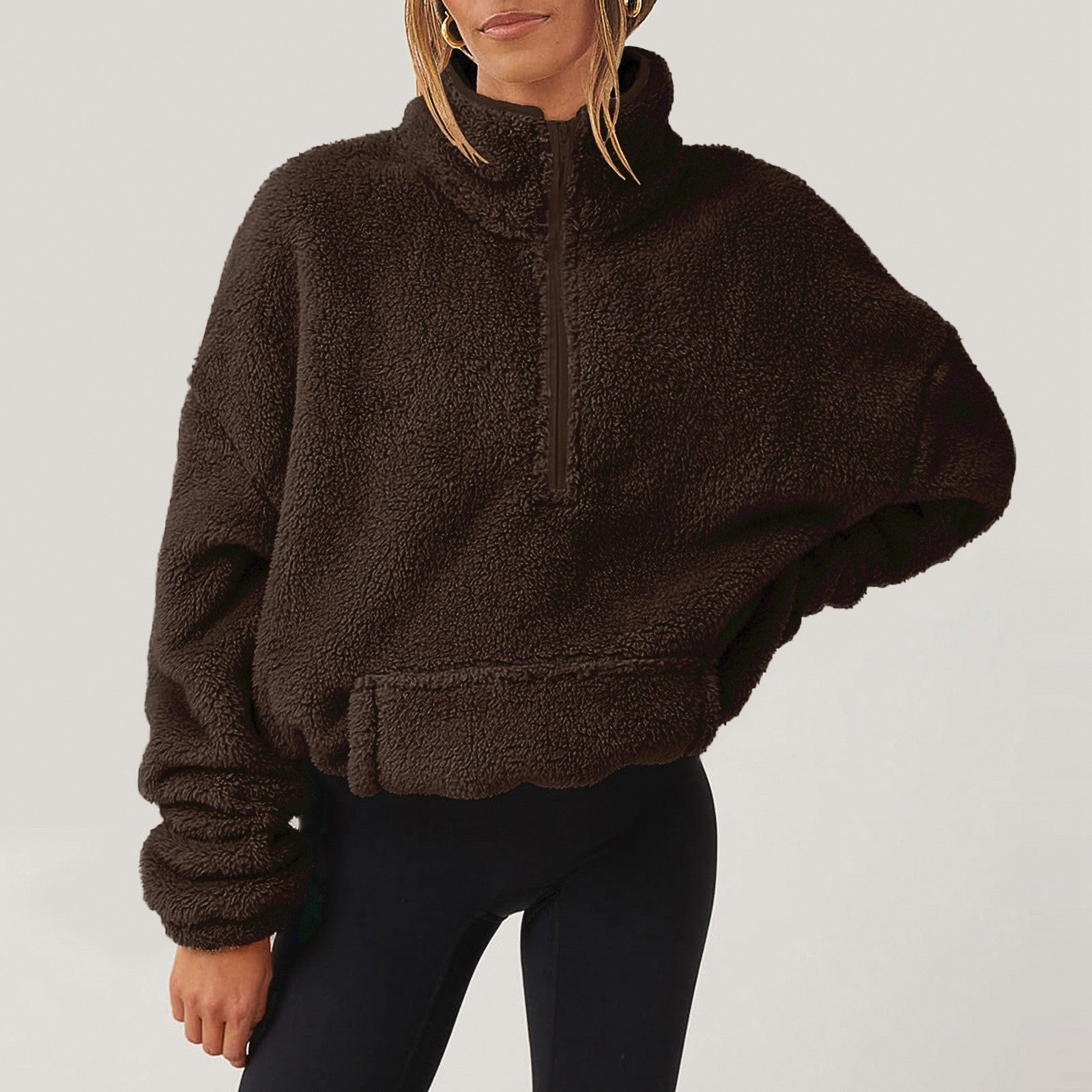 Classic half-zip knit sweater for women | Alpine - 3