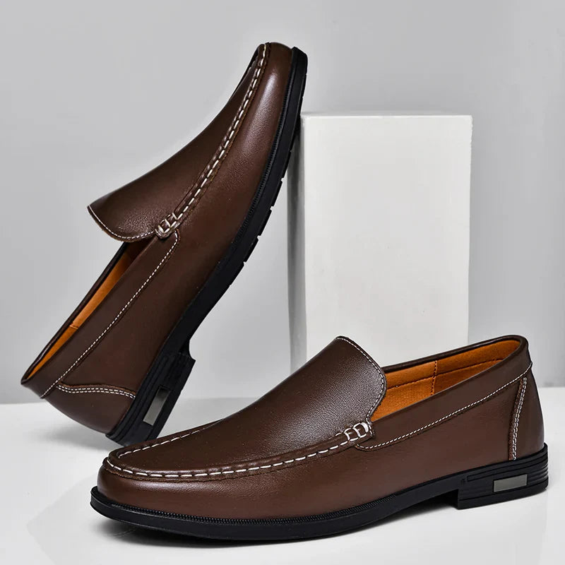 Classic leather slip-on loafers for men | Verona - 13