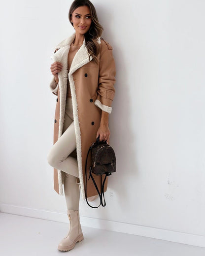Double Breasted Long Coat Stylish For Women | Vivienne