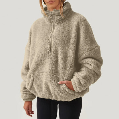 Classic half-zip knit sweater for women | Alpine - 7
