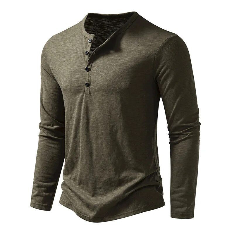 Classic henley relaxed top for men | Dixon - 5