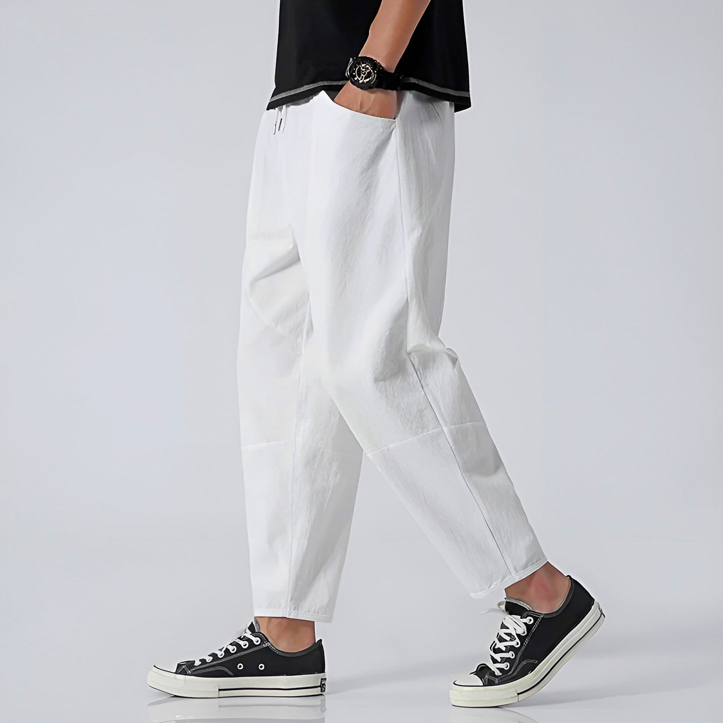 Cropped Drawstring Trousers Versatile for Men | Ardent