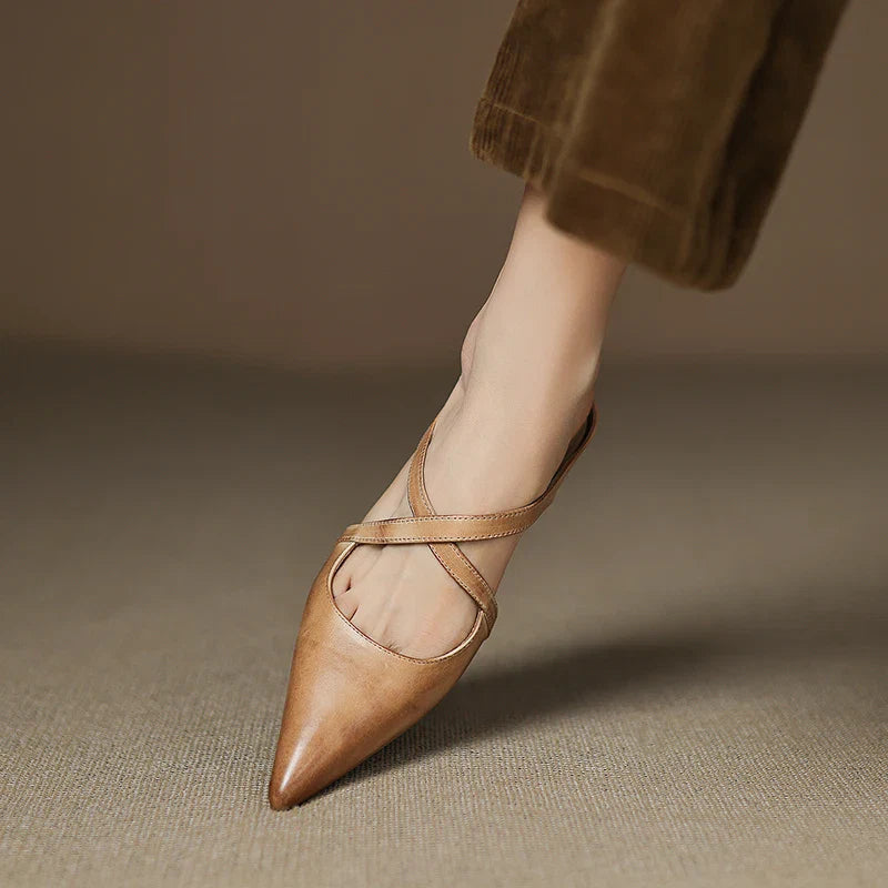 Classic leather slip-on loafers for women | Aluna - 8
