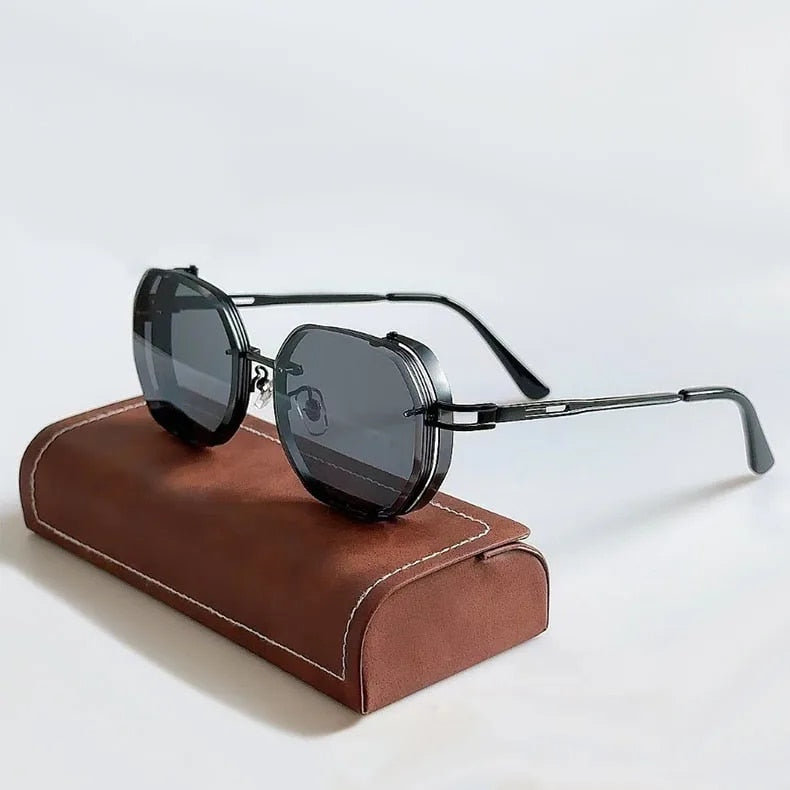 Vintage steampunk round sunglasses for men | Steampunk - 1