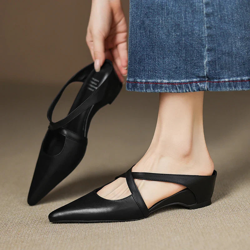 Classic leather slip-on loafers for women | Aluna - 13