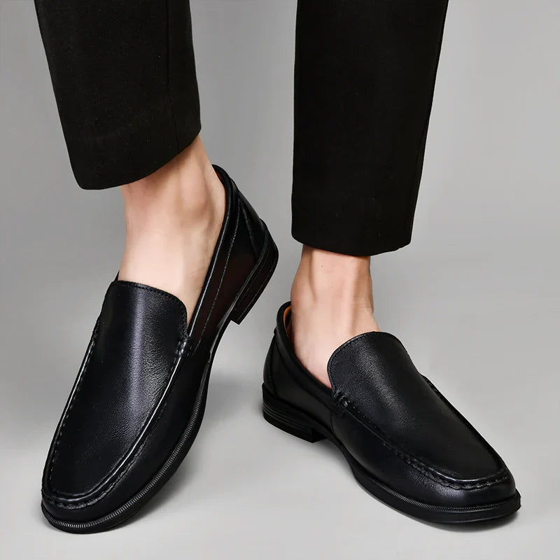 Classic leather slip-on loafers for men | Verona - 6