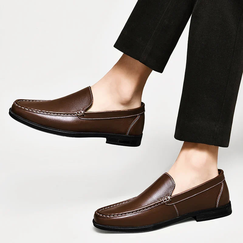 Classic leather slip-on loafers for men | Verona - 15
