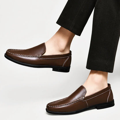 Classic leather slip-on loafers for men | Verona - 15